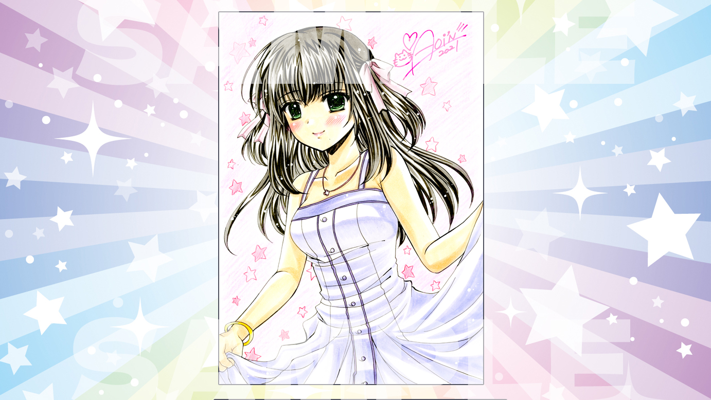 西又葵・直筆イラストボード1点(A4サイズ)